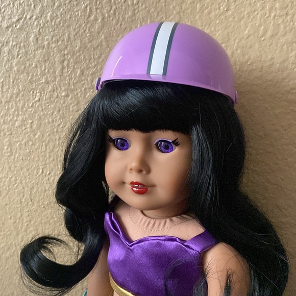 Beautiful American Girl Custom 18” Doll 2014. Genie Outfit, Purple Eyes, New Wig - Picture 11 of 16